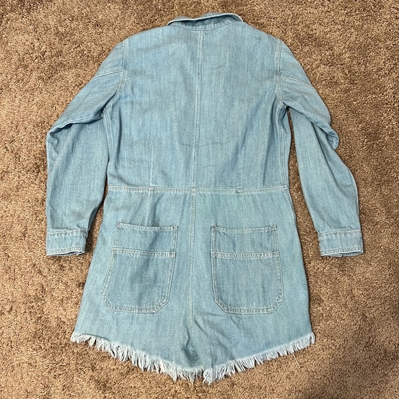 Free People light weight denim long sleeve jumpsuit - Picture 3 of 3